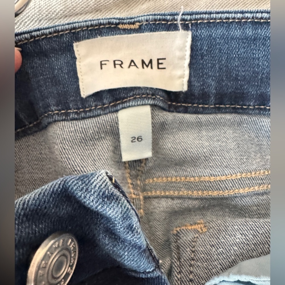 ⚡️Bestselling Frame Denim Le Crop Mini Boot Flare Cropped Roswell Blue 26 - Picture 4 of 8